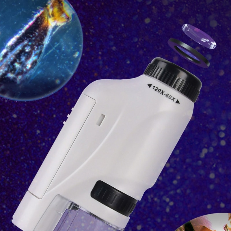 mini mikroskop igrača digitalni mikroskop led luč led svetilka